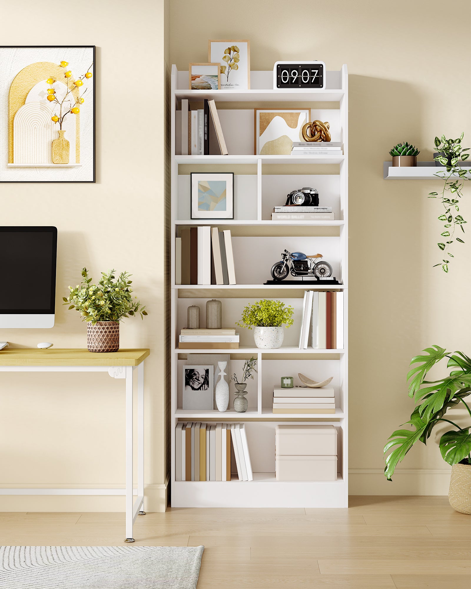 hzuaneri-living-room-b-cherregal-wei-7-f-cher-199-cm-hoch image 5