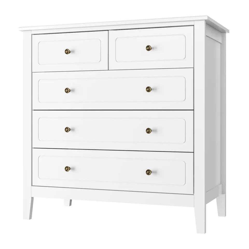 forehill-kommode-wei-80x40x80cm-5-schubladen-mdf-sideboard image 1