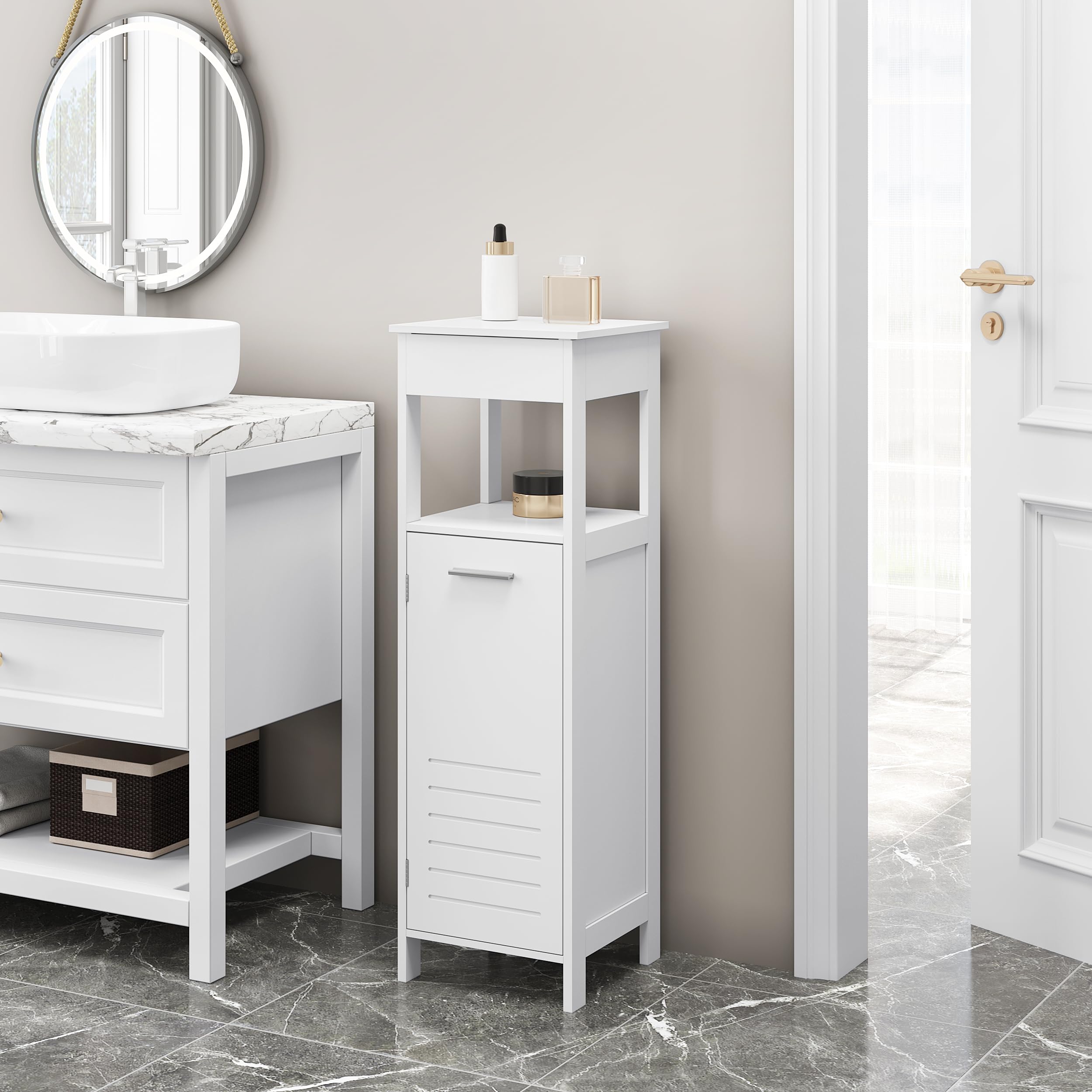 eugad-badezimmerschrank-wei-mit-t-r-32x99x30-cm image 2