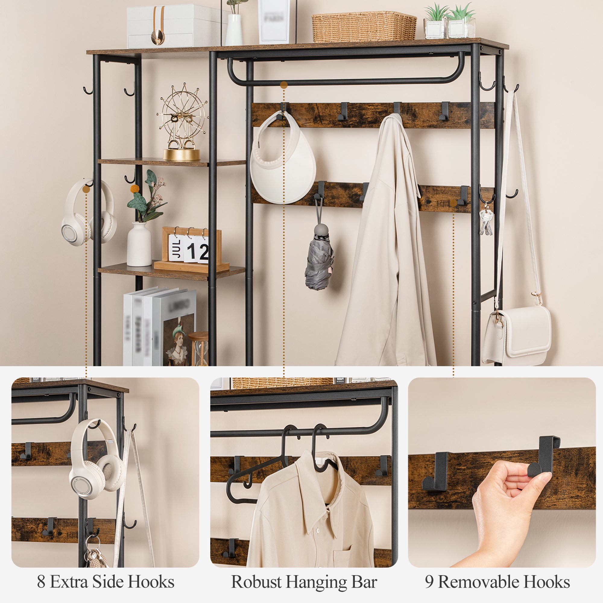 hzuaneri-living-room-ht03501b-garderobe-braun-mit-sitzbank image 7