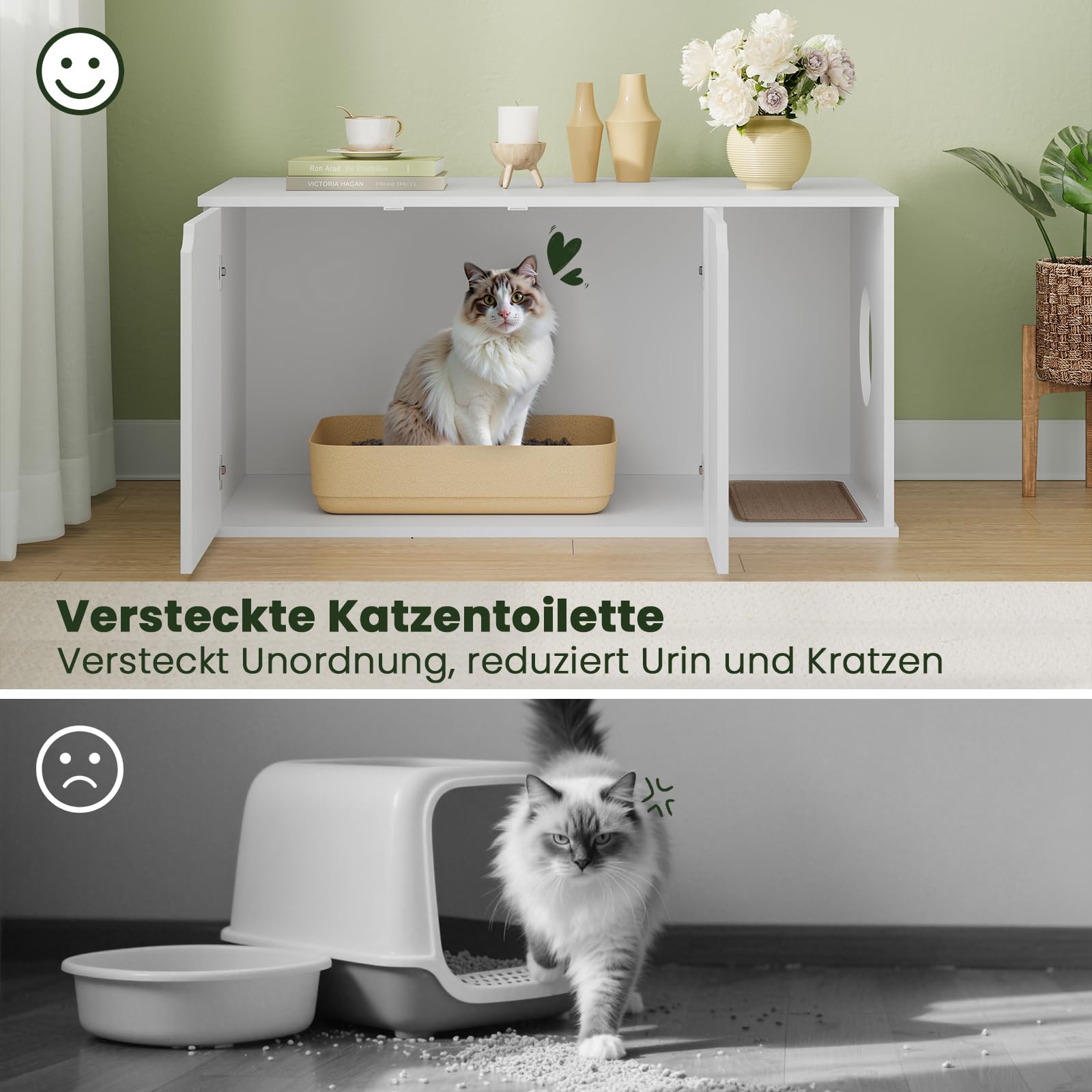 eugad-haustierbedarf-katzenschrank-wei-105x51cm-f-r-katzenklo image 7