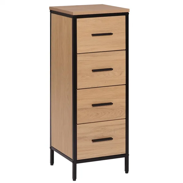 eugad-aufbewahrung-badezimmerschrank-4-schubladen-30x30x82-cm image 1