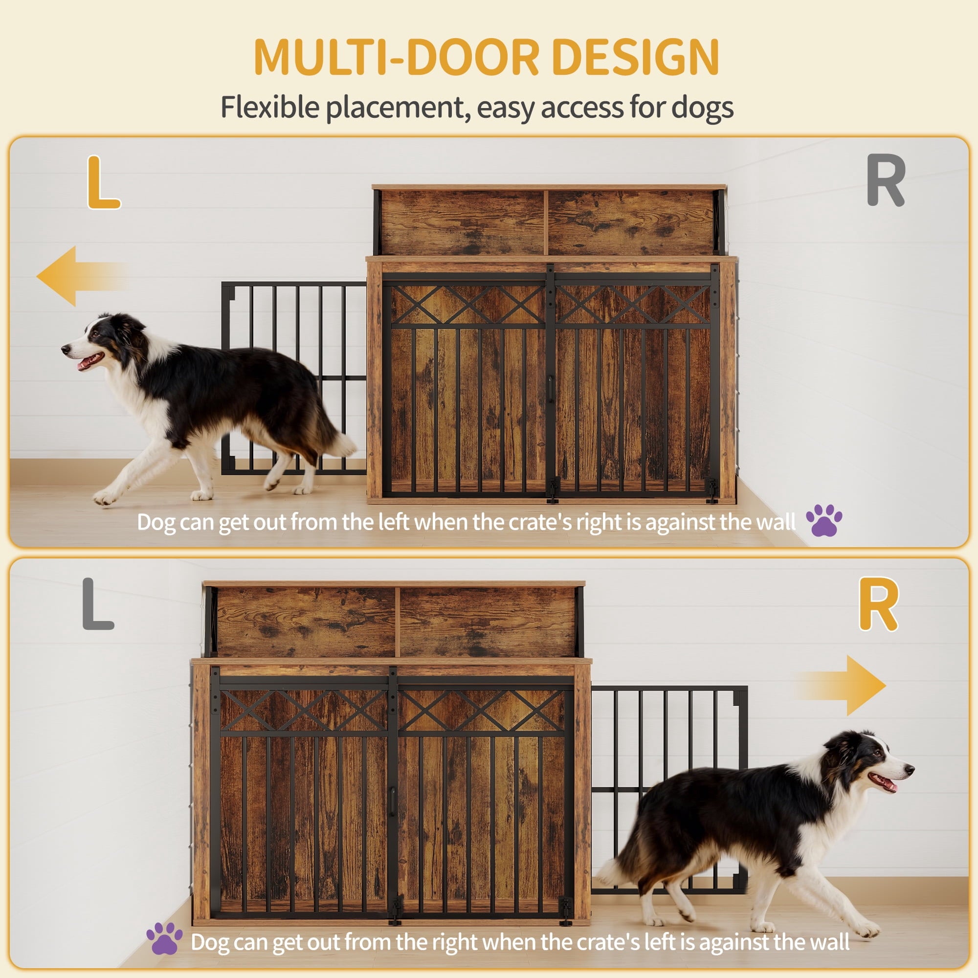 hzuaneri-pet-hundebox-rustic-brown-holz-gro-mit-ablage image 6