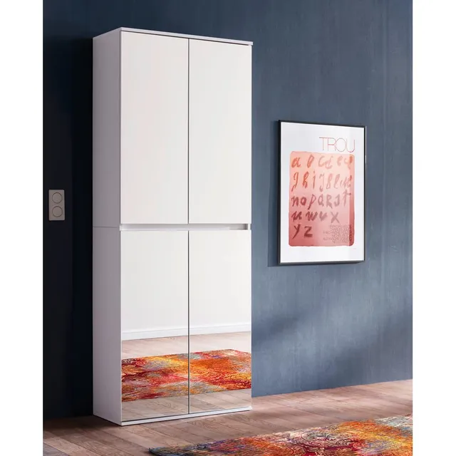 lomadox-flur-garderobenschrank-wei-spiegel-74x191x34-cm image 1
