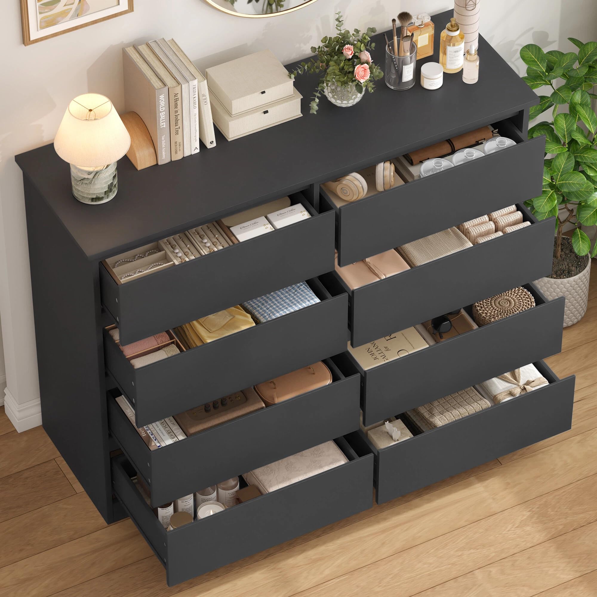 forehill-kommode-8-schubladen-120cm-schwarz-schubladenschrank image 8