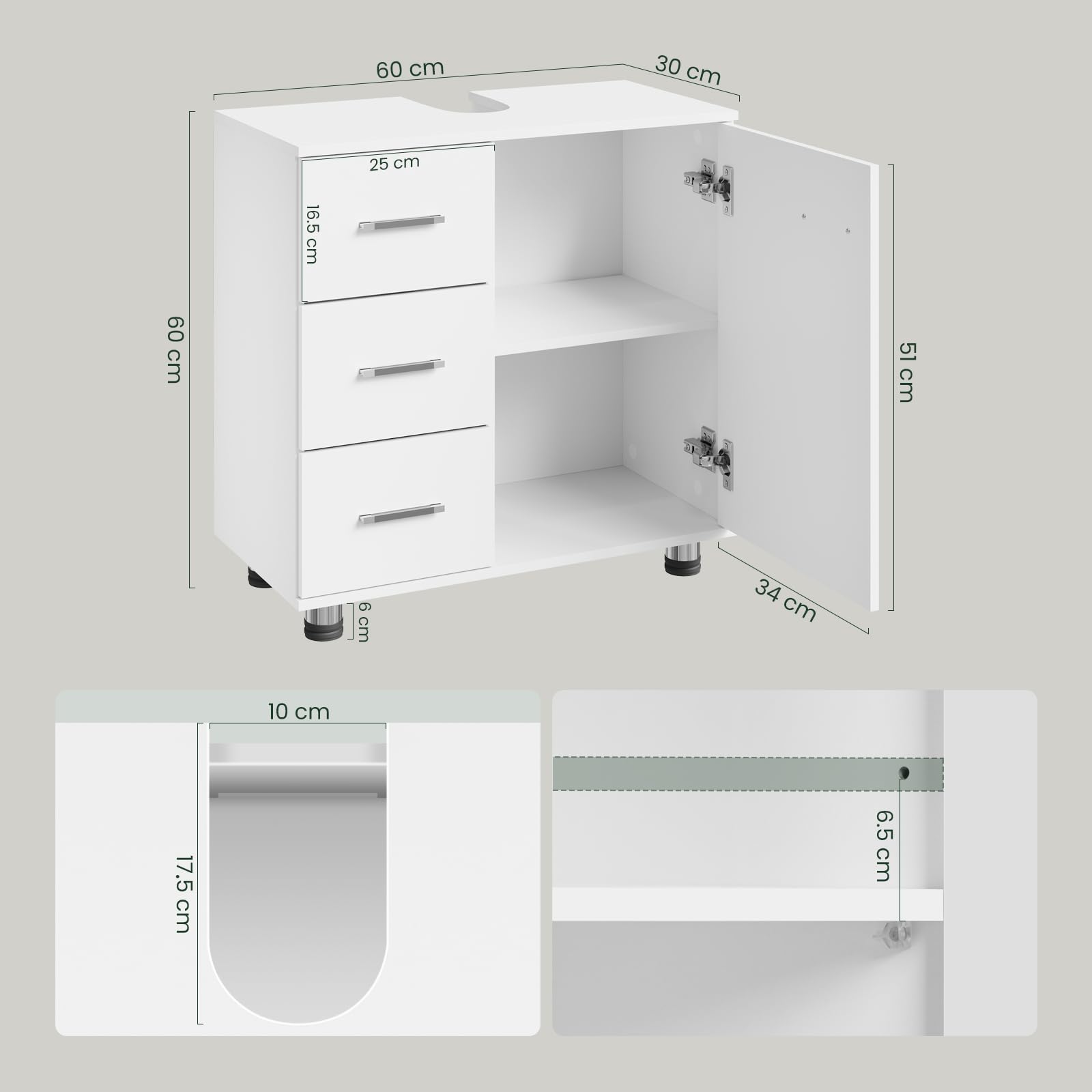 eugad-aufbewahrung-waschbeckenunterschrank-wei-60x30x60-3-schubladen image 3