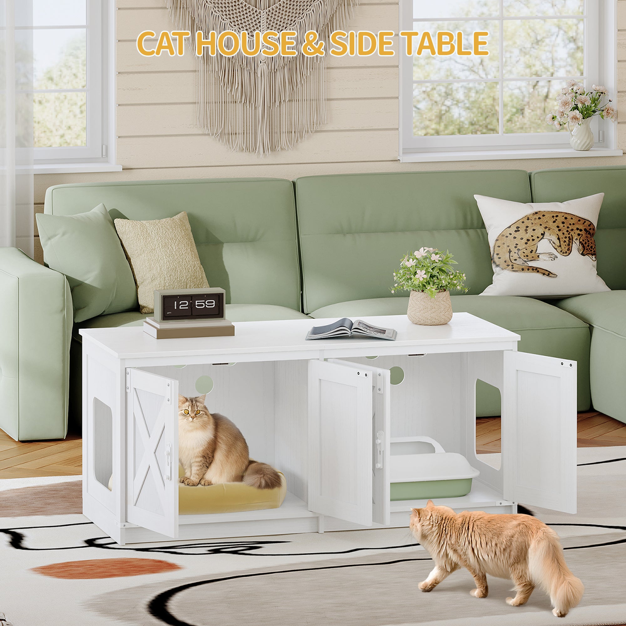 hzuaneri-pet-katzenschrank-cb85313w-wei-f-r-2-katzen image 5