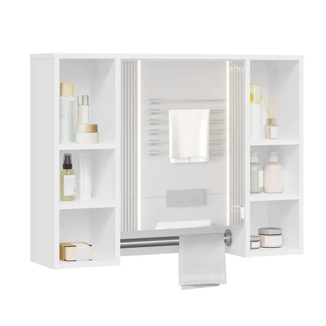 eugad-spiegelschrank-wei-80x20x60cm-bad-h-ngeschrank-8-f-cher image 1