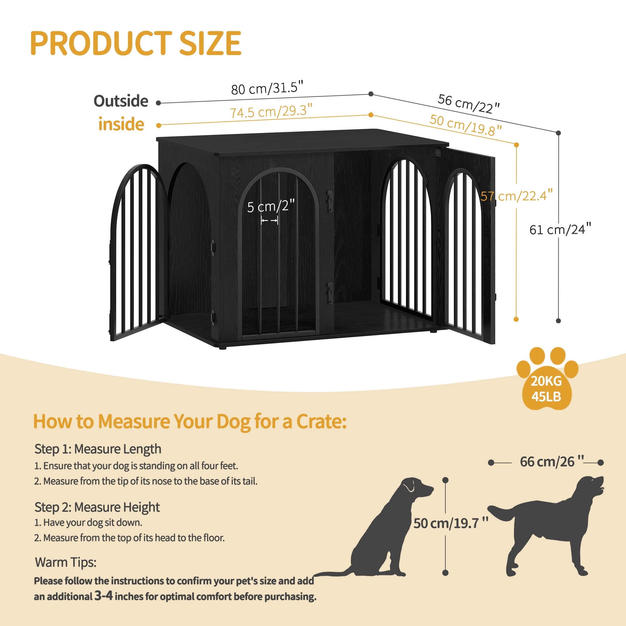 hzuaneri-pet-hundebox-m-bel-schwarz-holz-mit-kissen-klein image 6