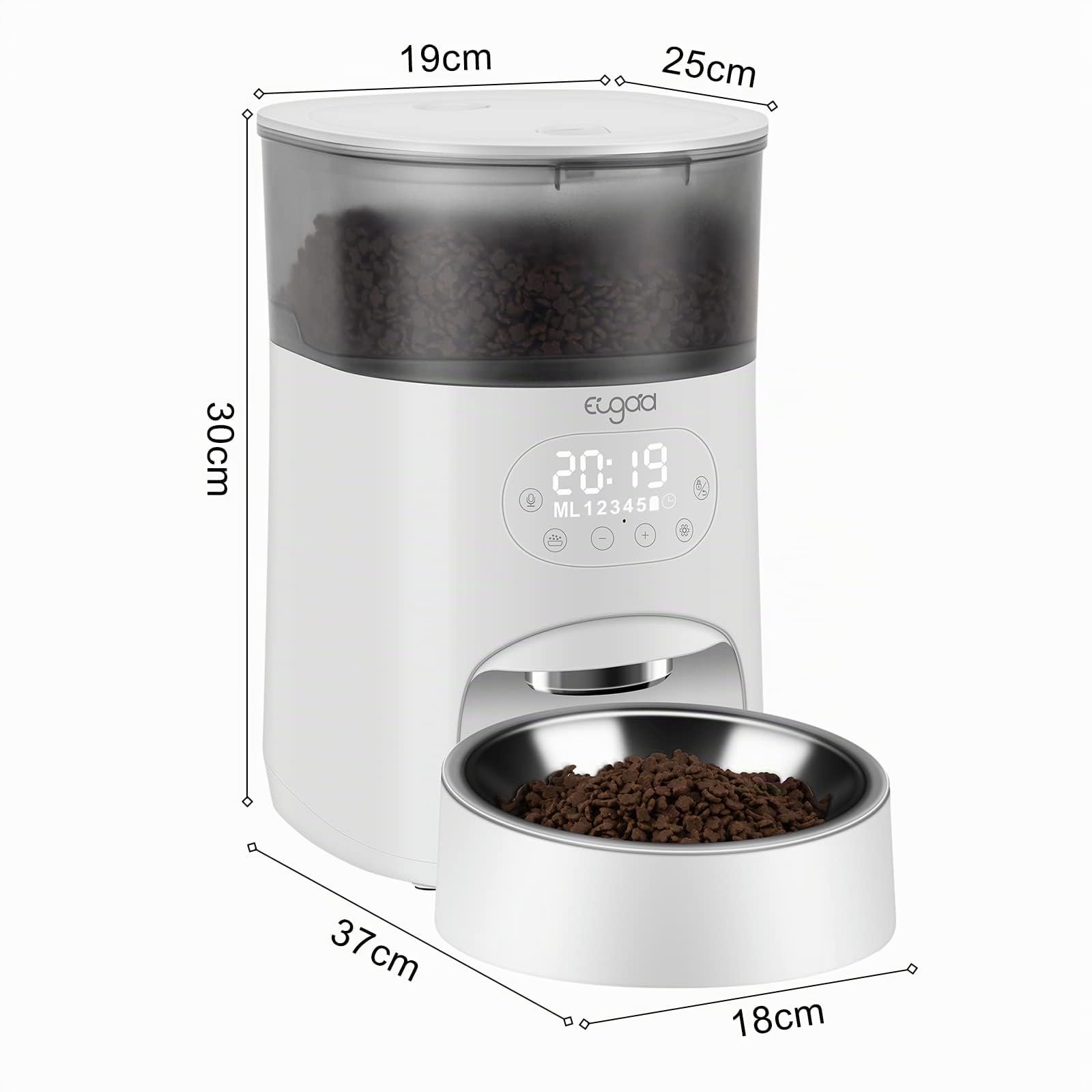 eugad-haustierbedarf-futterautomat-4l-katze-hund-timer image 6