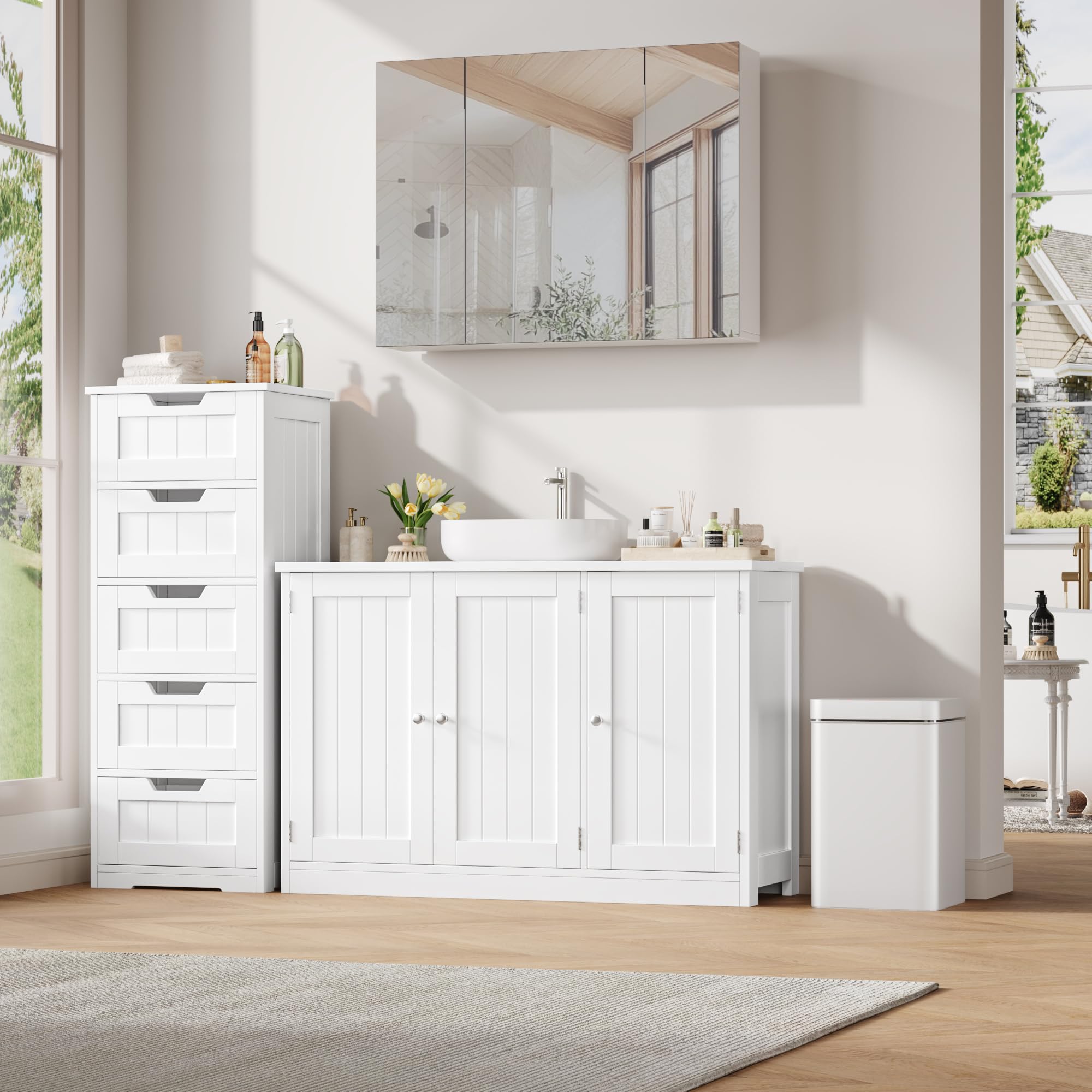forehill-waschbeckenunterschrank-90cm-wei-badunterschrank image 2