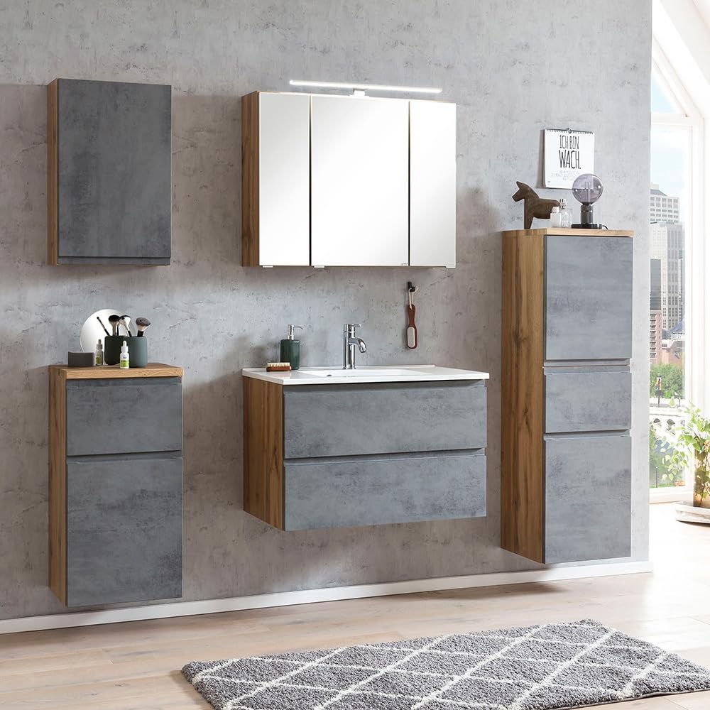 lomadox-badezimmer-h-ngeschrank-40cm-wotan-eiche-beton-grifflos image 7