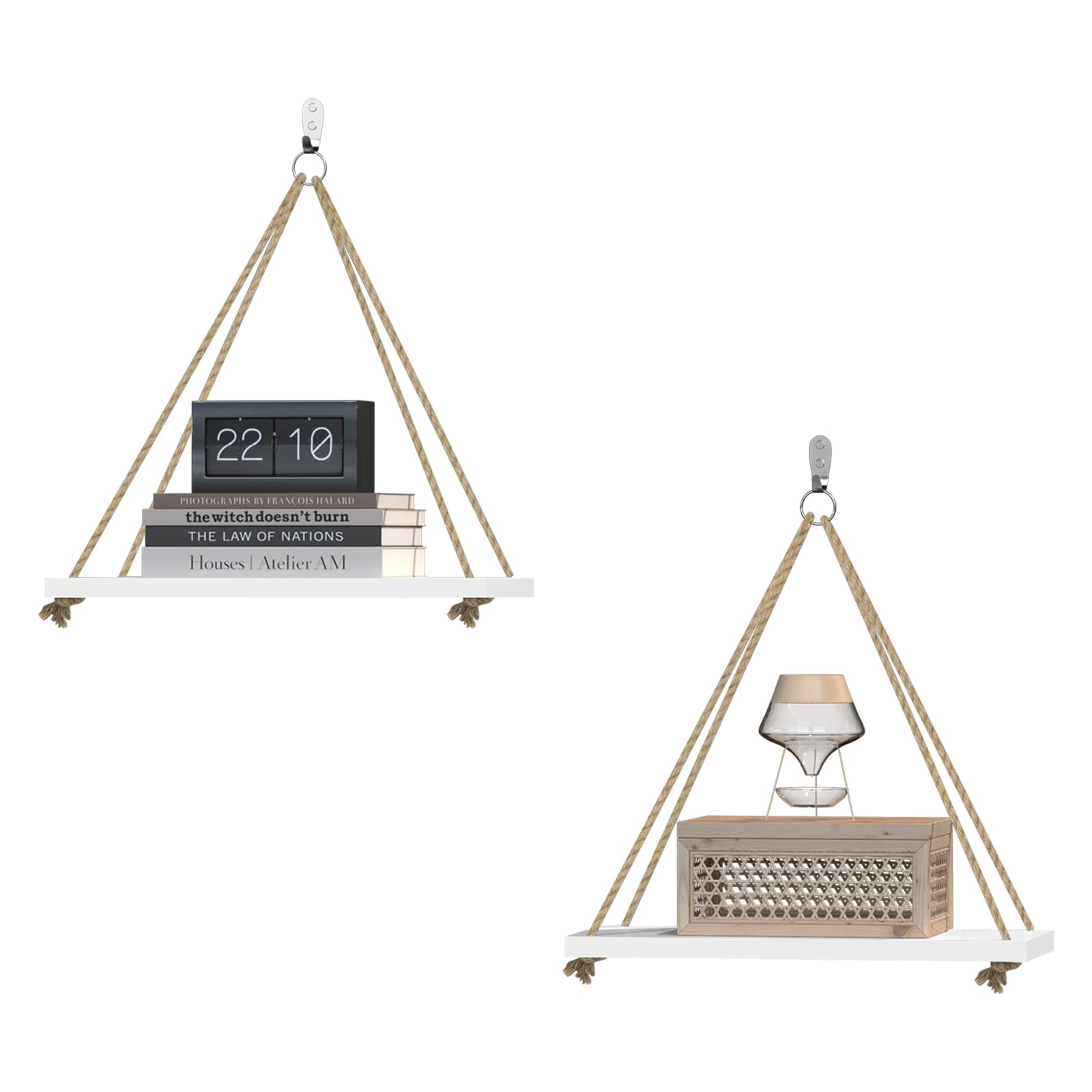 eugad-wandregal-2er-set-wei-40x20-cm-h-ngeregal-mit-seil image 7