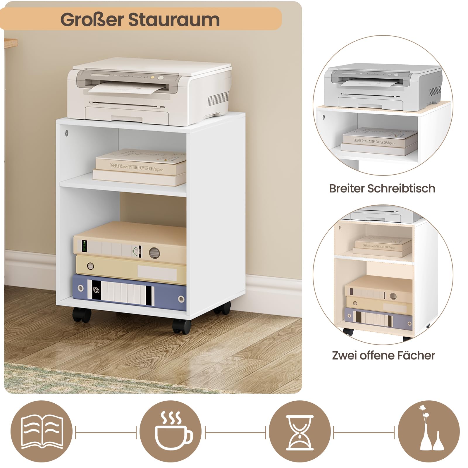 eugad-druckertisch-mit-rollen-wei-40-cm-b-rowagen image 4