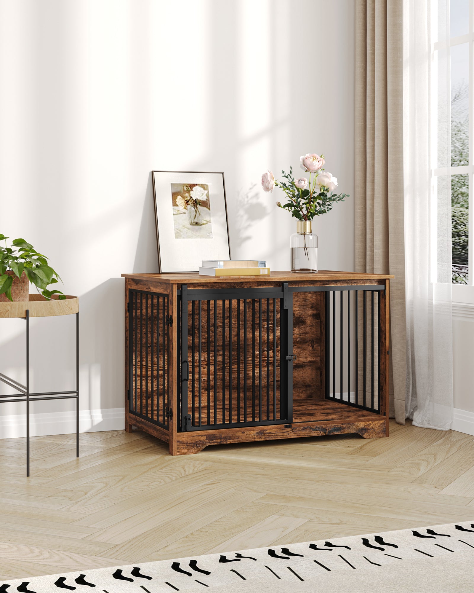 hzuaneri-pet-hundebox-m-bel-100-cm-hundek-fig-rustic-brown image 2