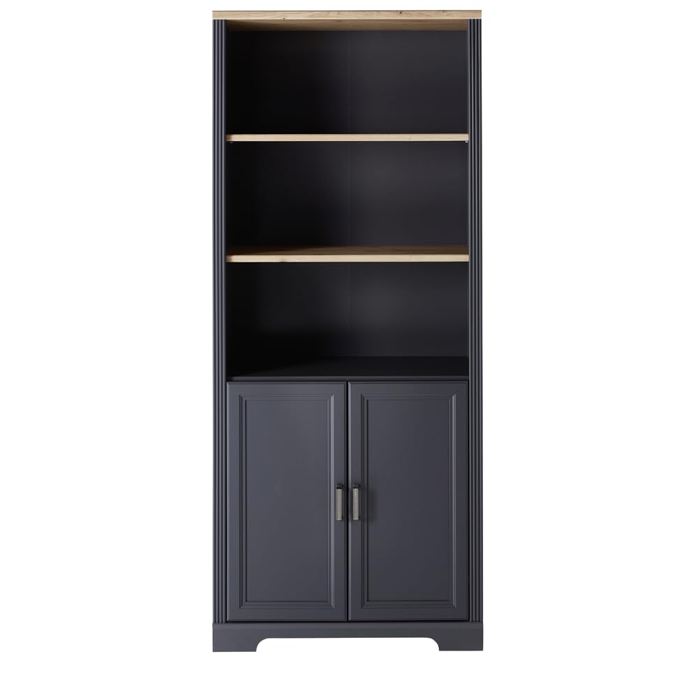 lomadox-b-ro-arbeitszimmer-set-graphit-schreibtisch-softclose image 3