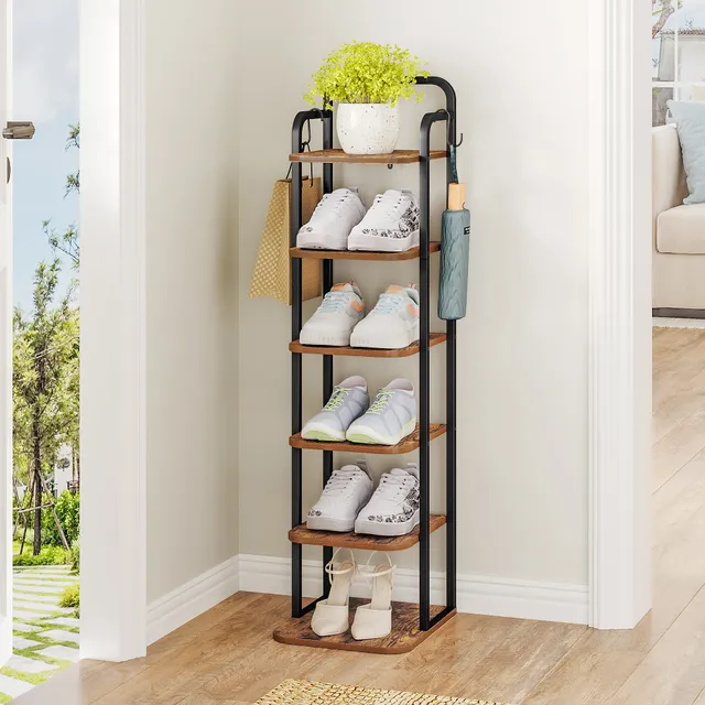 hzuaneri-living-room-schuhregal-rustic-brown-6-ebenen-101cm image 1