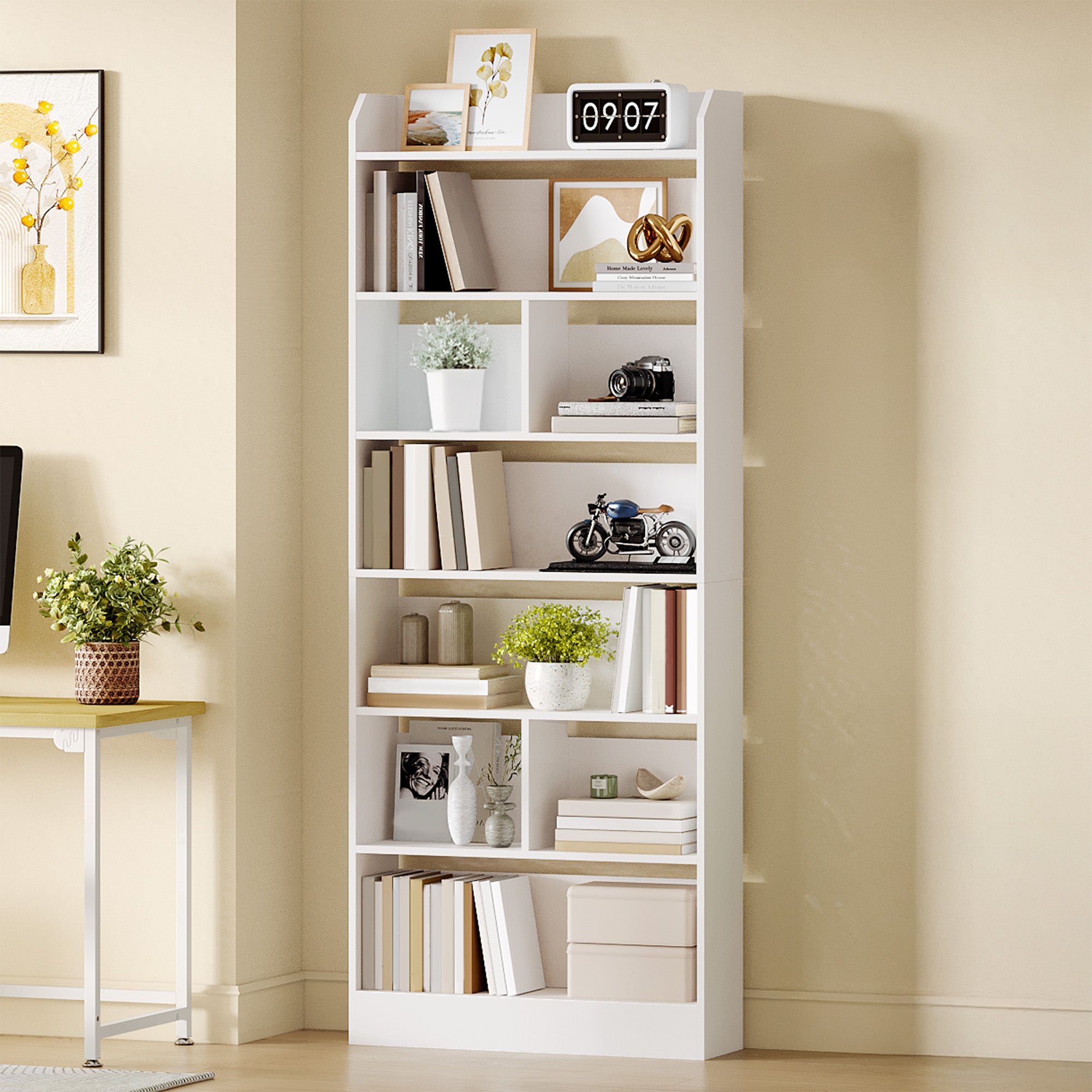 hzuaneri-living-room-b-cherregal-wei-7-f-cher-199-cm-hoch image 1