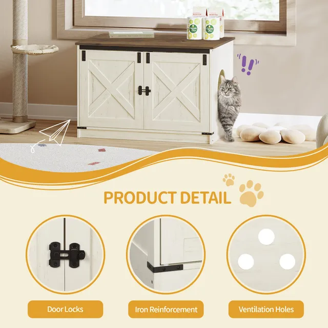 hzuaneri-pet-katzenklo-schrank-cb86614x-braun-wei image 1