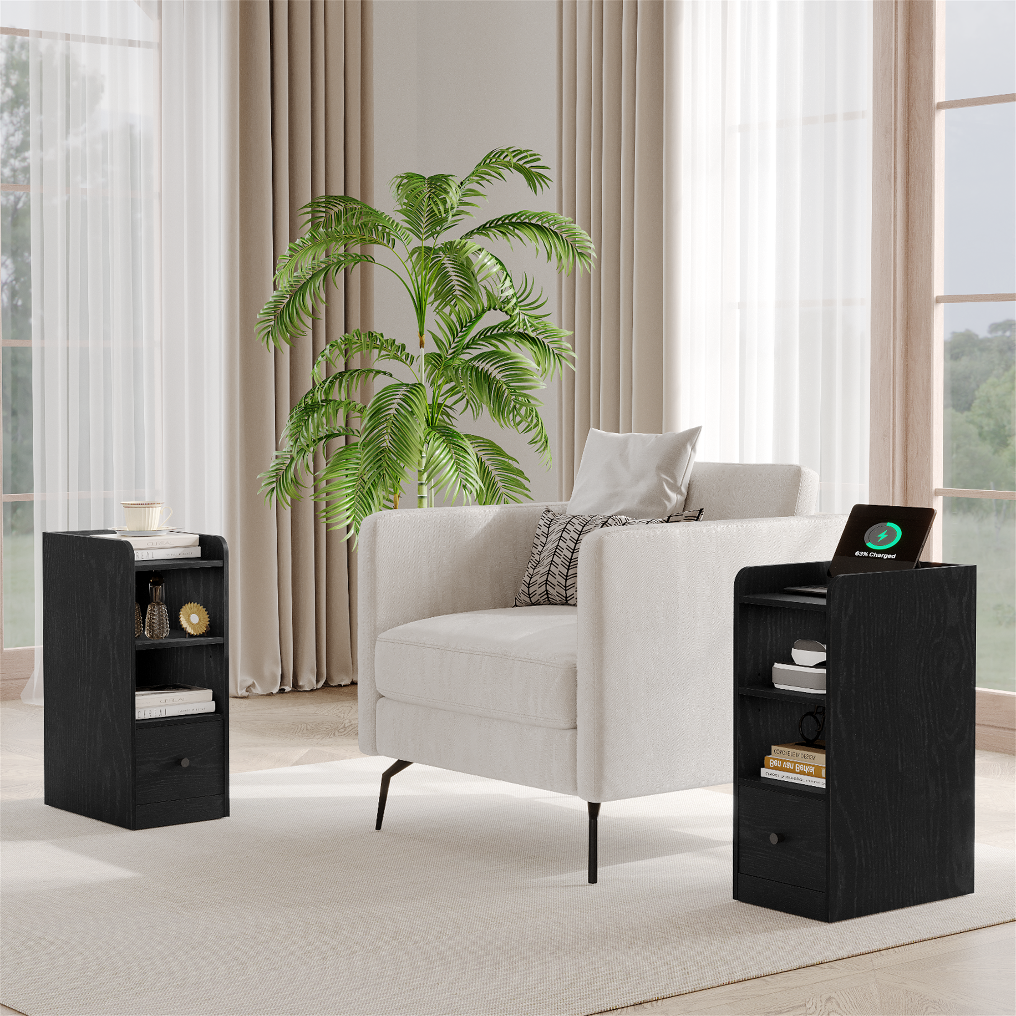 hzuaneri-bedroom-ns36404x-nachttisch-schwarz-usb-type-c image 4
