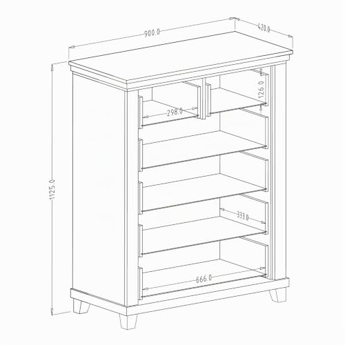 lomadox-schlafen-highboard-6-schubladen-gr-n-eiche-90-cm image 8