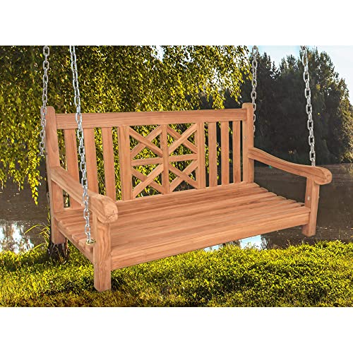 lomadox-garten-h-ngebank-teakholz-natur-120-cm-2-sitzer image 8