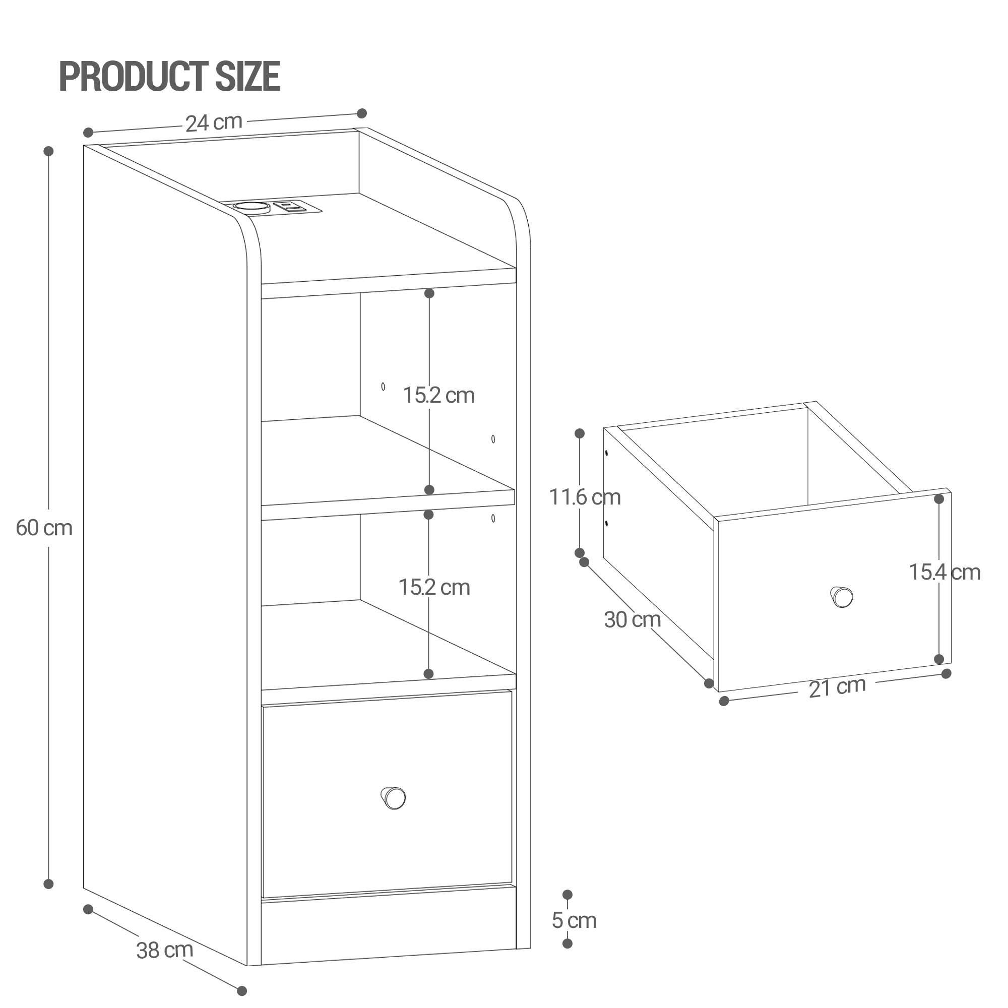 hzuaneri-bedroom-ns36404x-nachttisch-schwarz-usb-type-c image 2