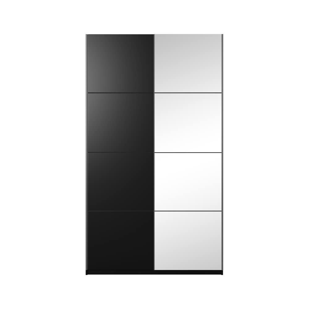 lomadox-schlafen-kleiderschrank-120-cm-schwarz-spiegel image 3