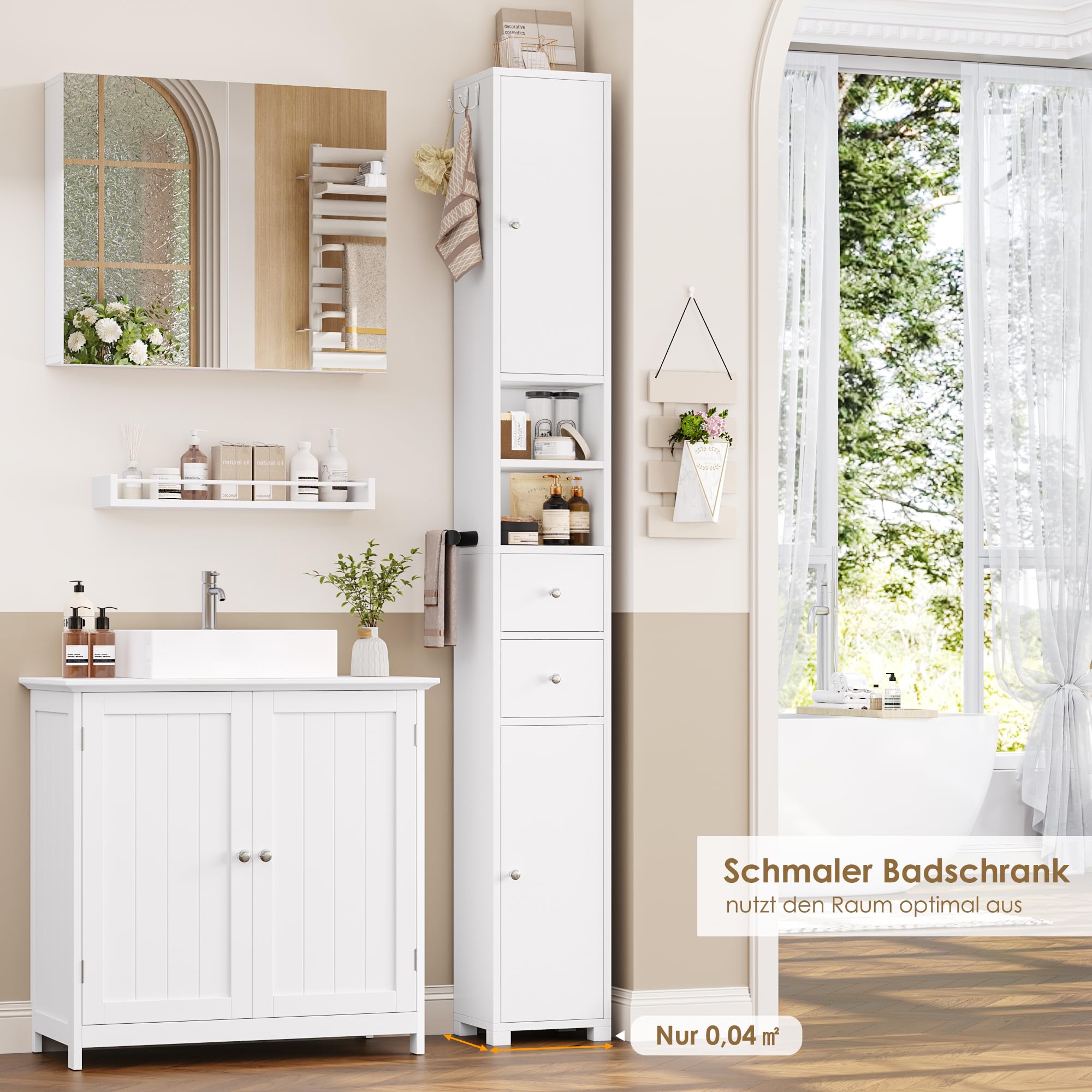 forehill-tall-bathroom-cabinet-badschrank-schmal-20x20x181-5-cm image 7