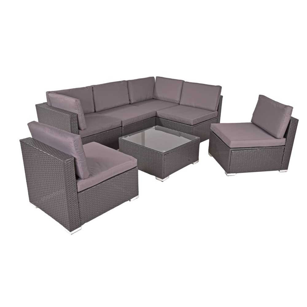 lomadox-garten-sitzgruppe-lounge-schwarz-stahl-geflecht-7-teilig image 5