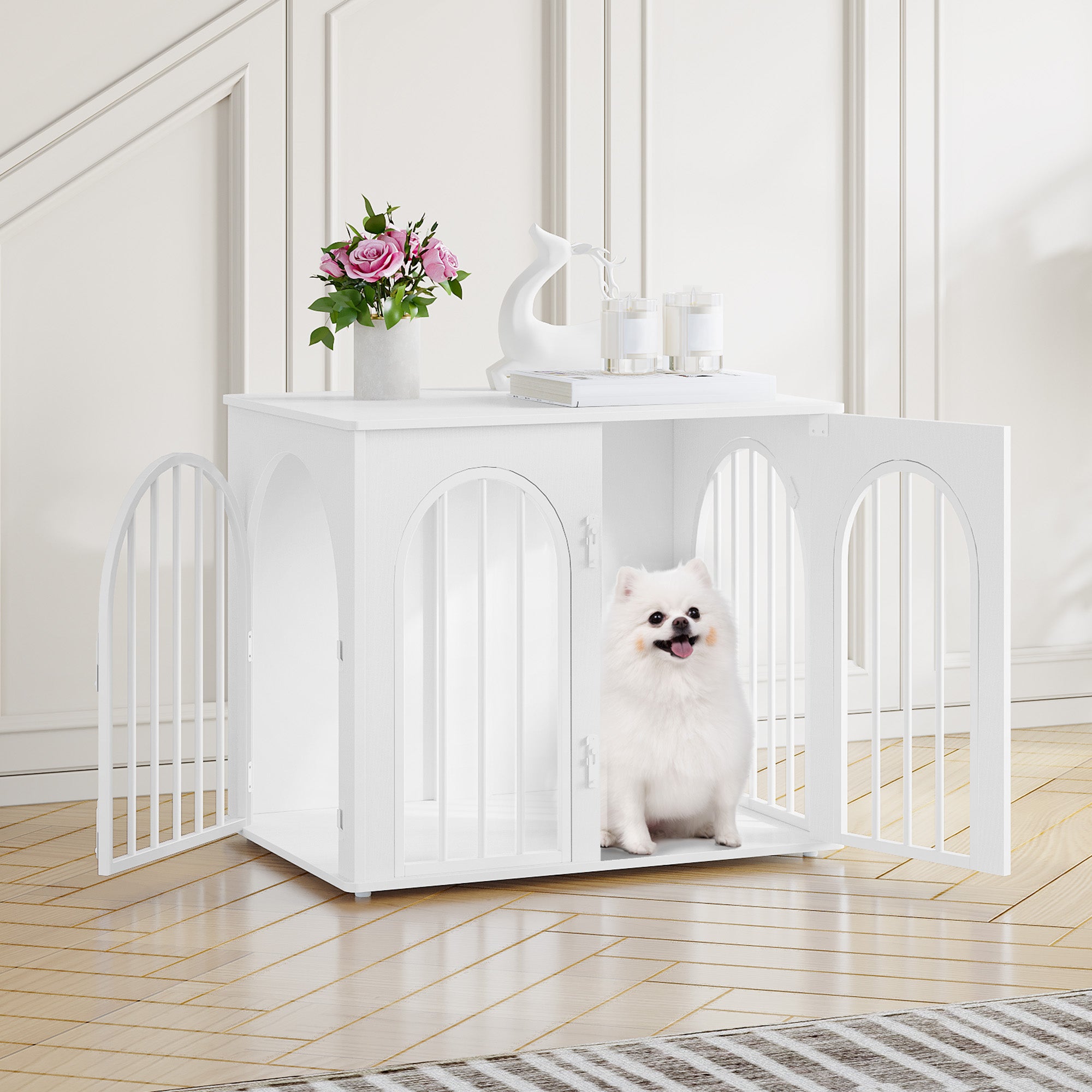 hzuaneri-pet-dfc85513w-hundebox-m-bel-wei-68-cm-3-t-ren image 6