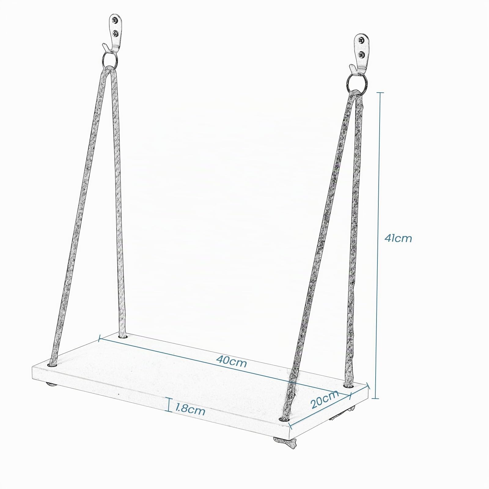eugad-wandregal-2er-set-wei-40x20-cm-h-ngeregal-mit-seil image 3