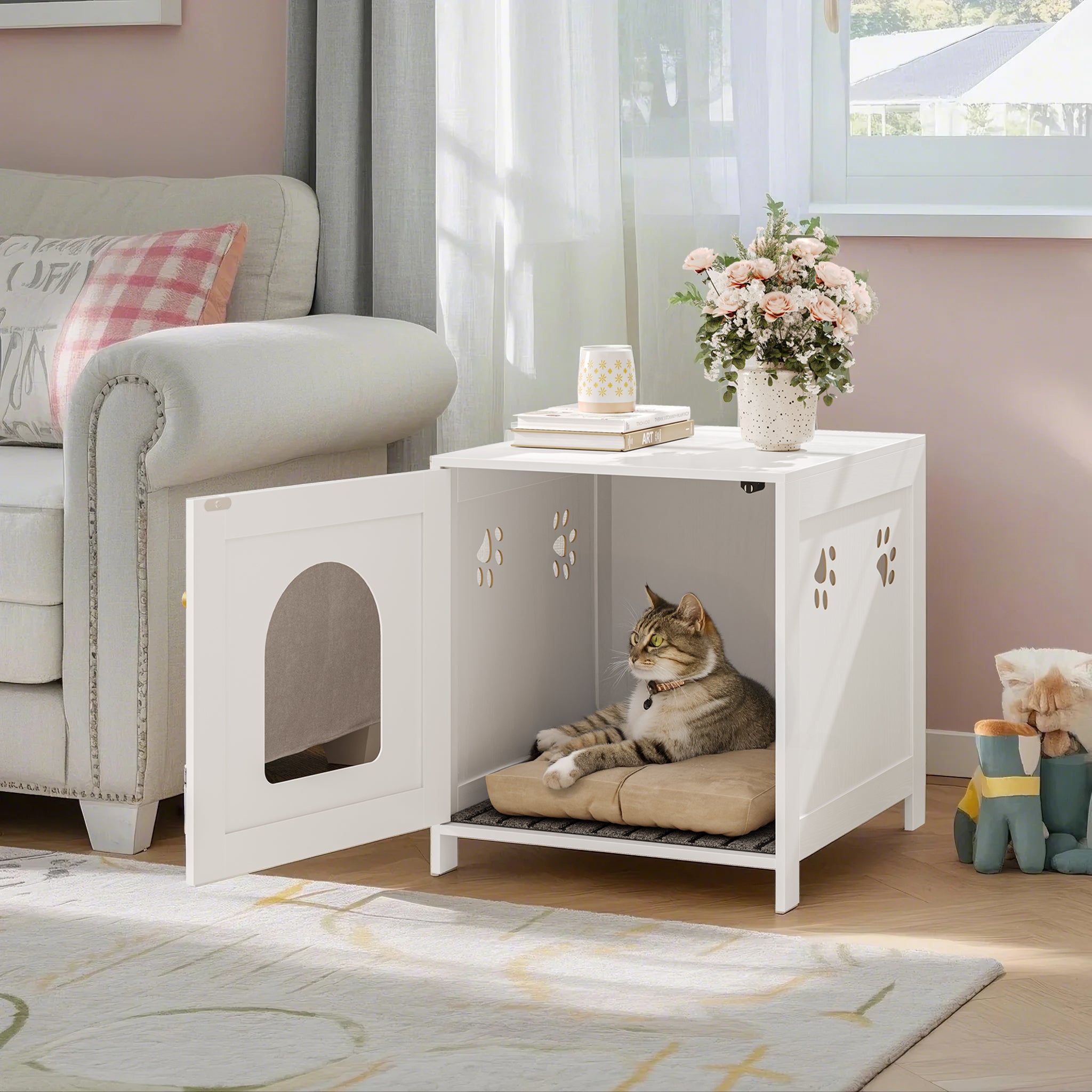 hzuaneri-pet-cb82213x-katzenklo-schrank-wei-52-cm image 6