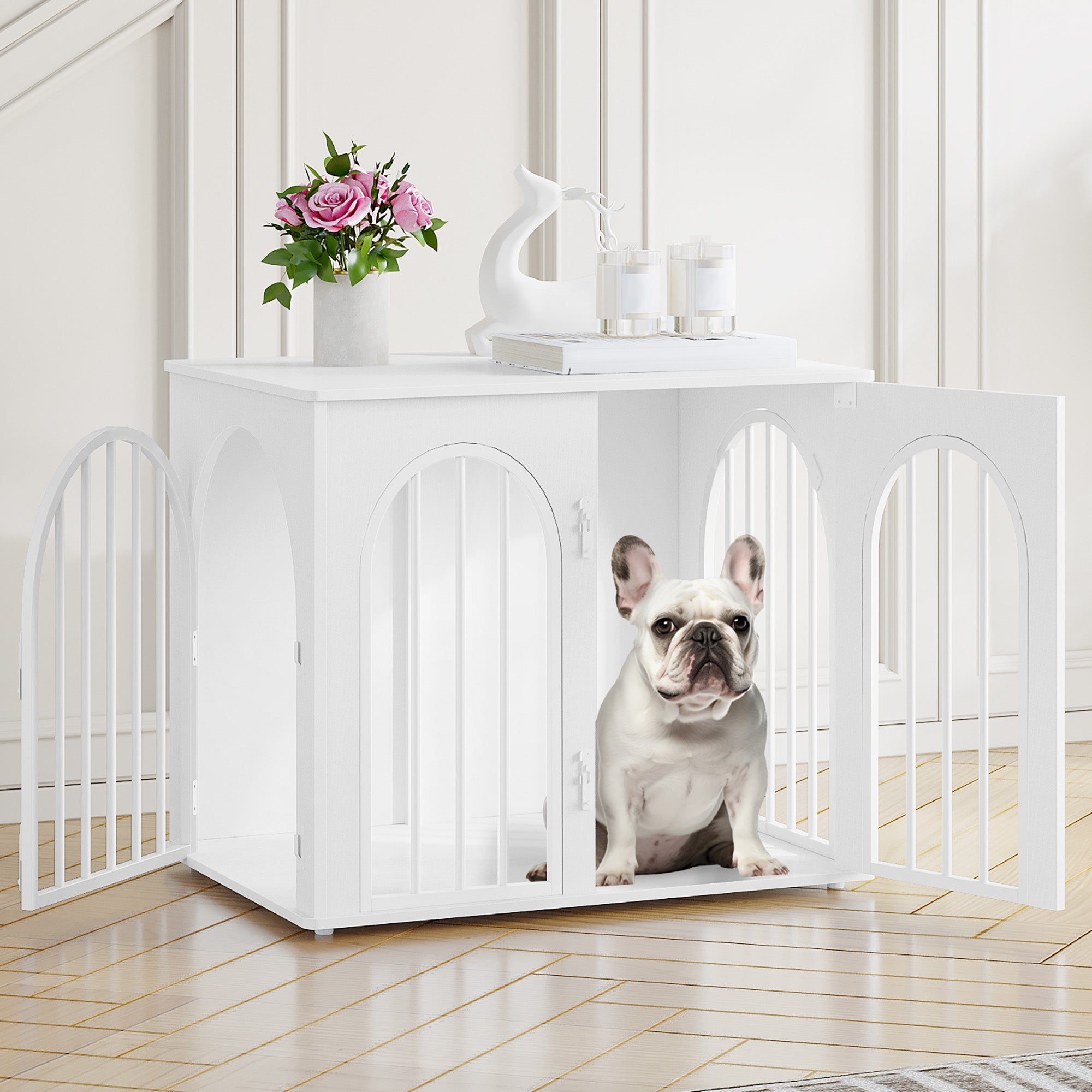 hzuaneri-pet-dfc85513w-hundebox-m-bel-wei-68-cm-3-t-ren image 3