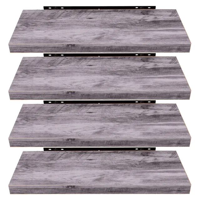 eugad-aufbewahrung-wandregal-grau-100cm-4er-set-holz-mdf image 1