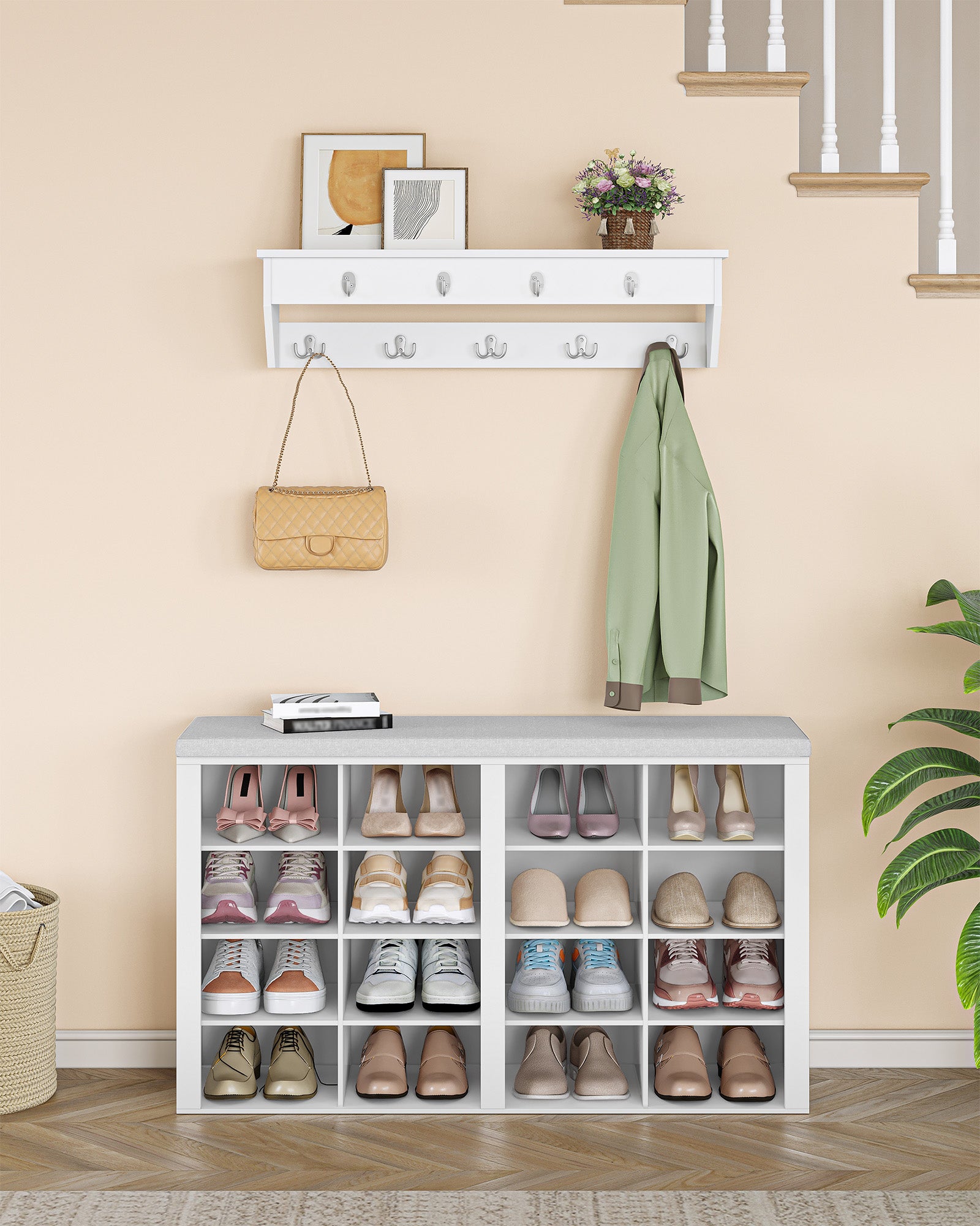 hzuaneri-living-room-ht56603gy-garderobe-mit-schuhbank-wei-grau image 4