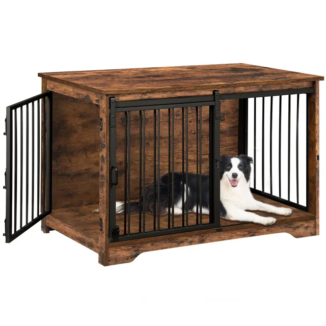 hzuaneri-pet-hundebox-m-bel-100-cm-hundek-fig-rustic-brown image 1