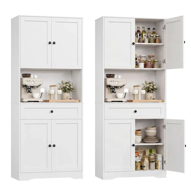 forehill-k-chenschrank-hochschrank-180-cm-wei-arbeitspl image 1