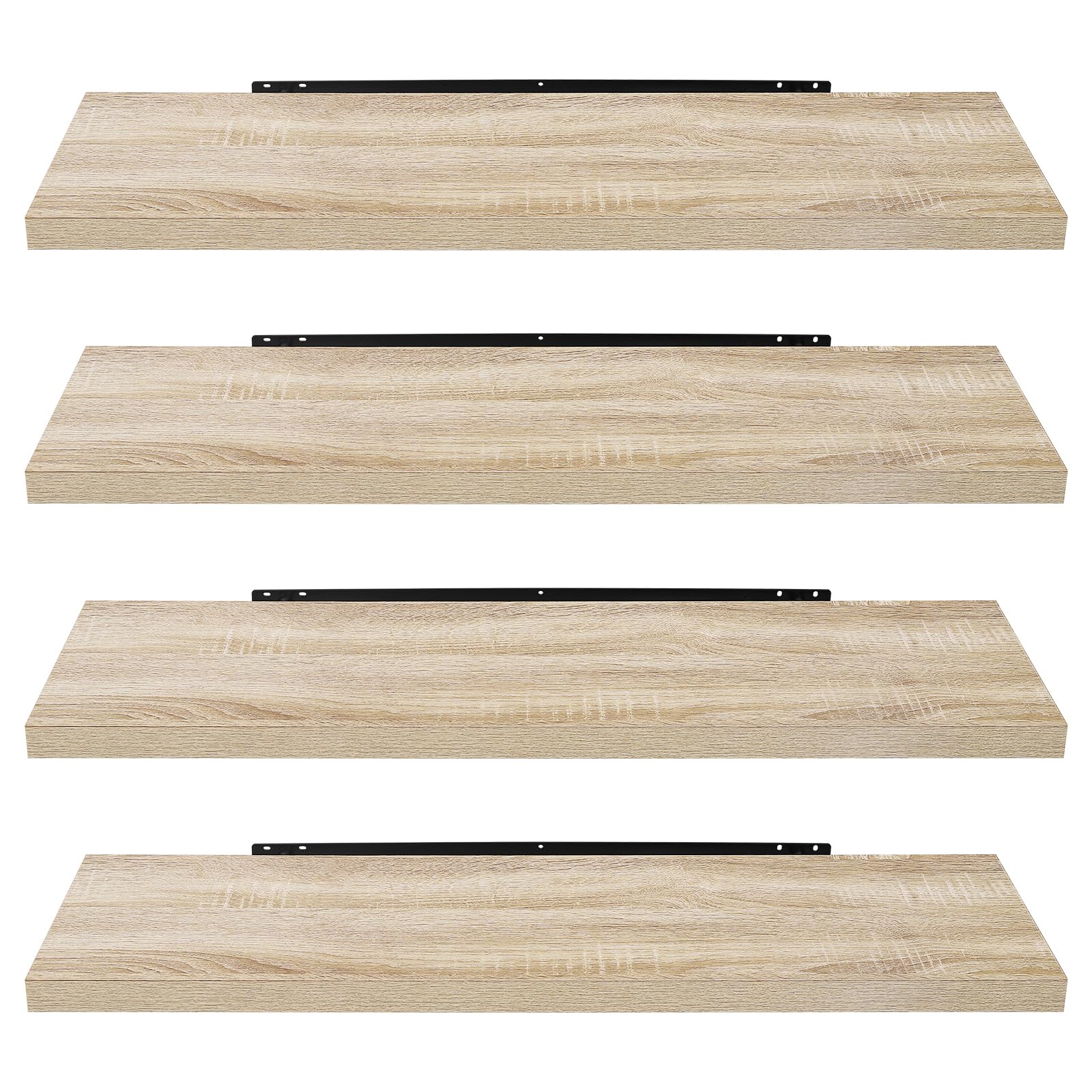 eugad-wandregal-80-cm-eiche-4er-set-mdf-schweberegal image 1