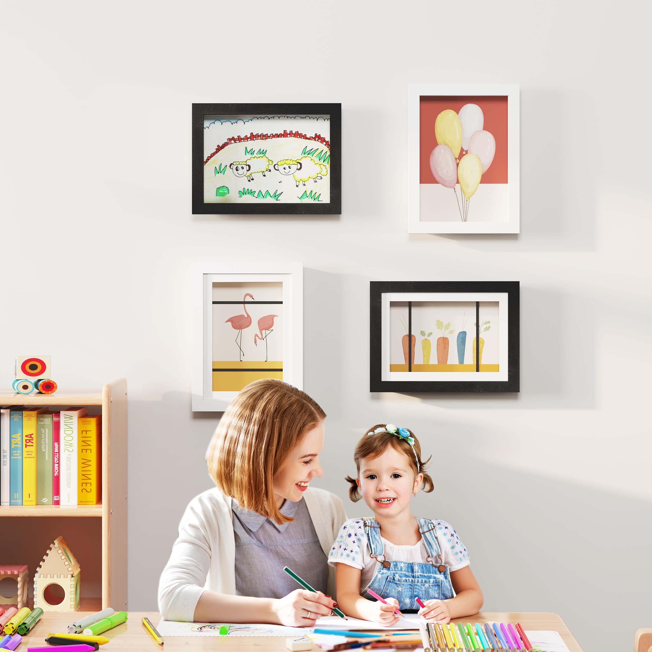eugad-bilderrahmen-kinderzeichnungen-a4-schwarz-10er-set image 2
