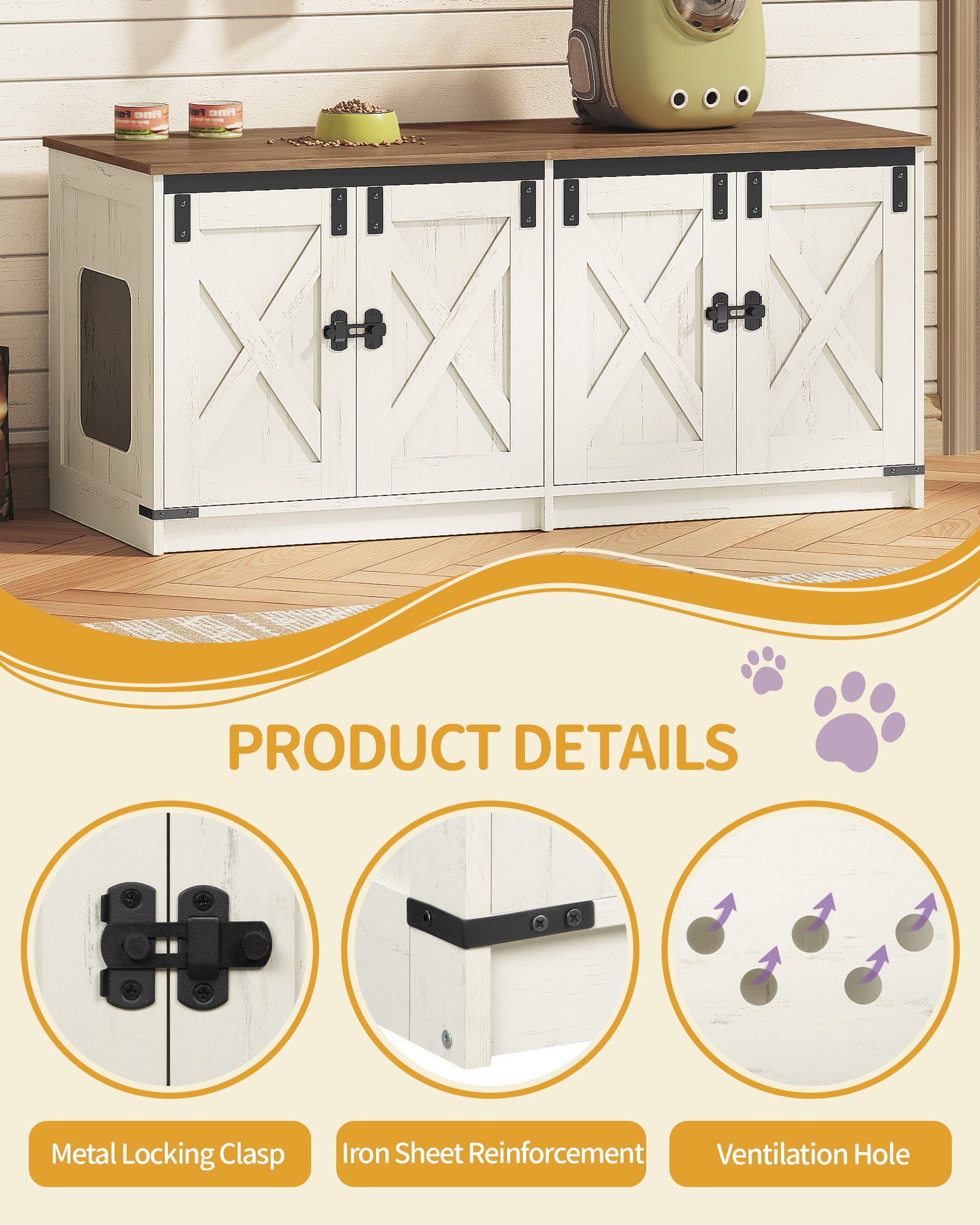 hzuaneri-pet-katzenschrank-f-r-2-katzen-braun-wei image 6