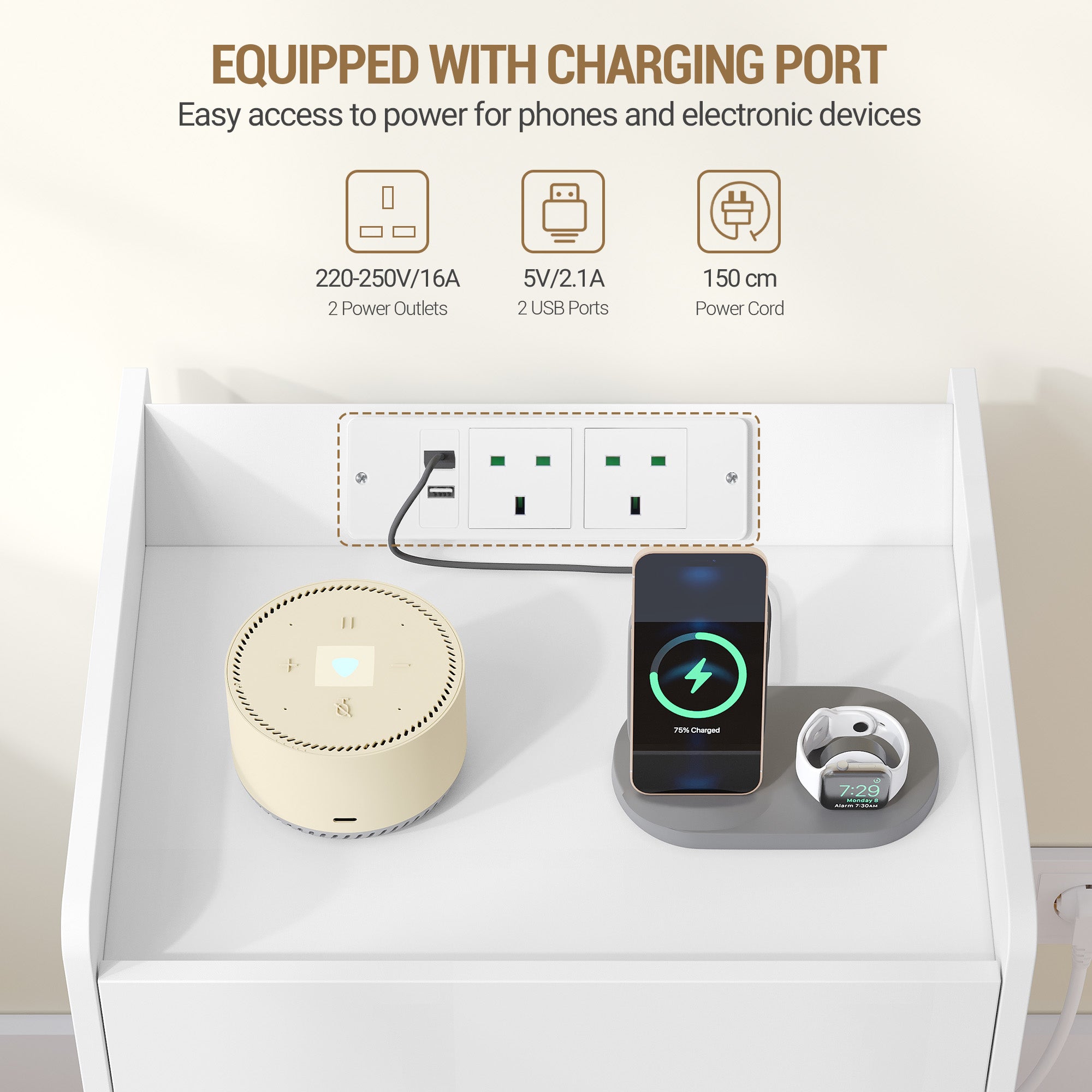 hzuaneri-bedroom-nachttisch-ns33603x-wei-2er-set-led-usb image 6
