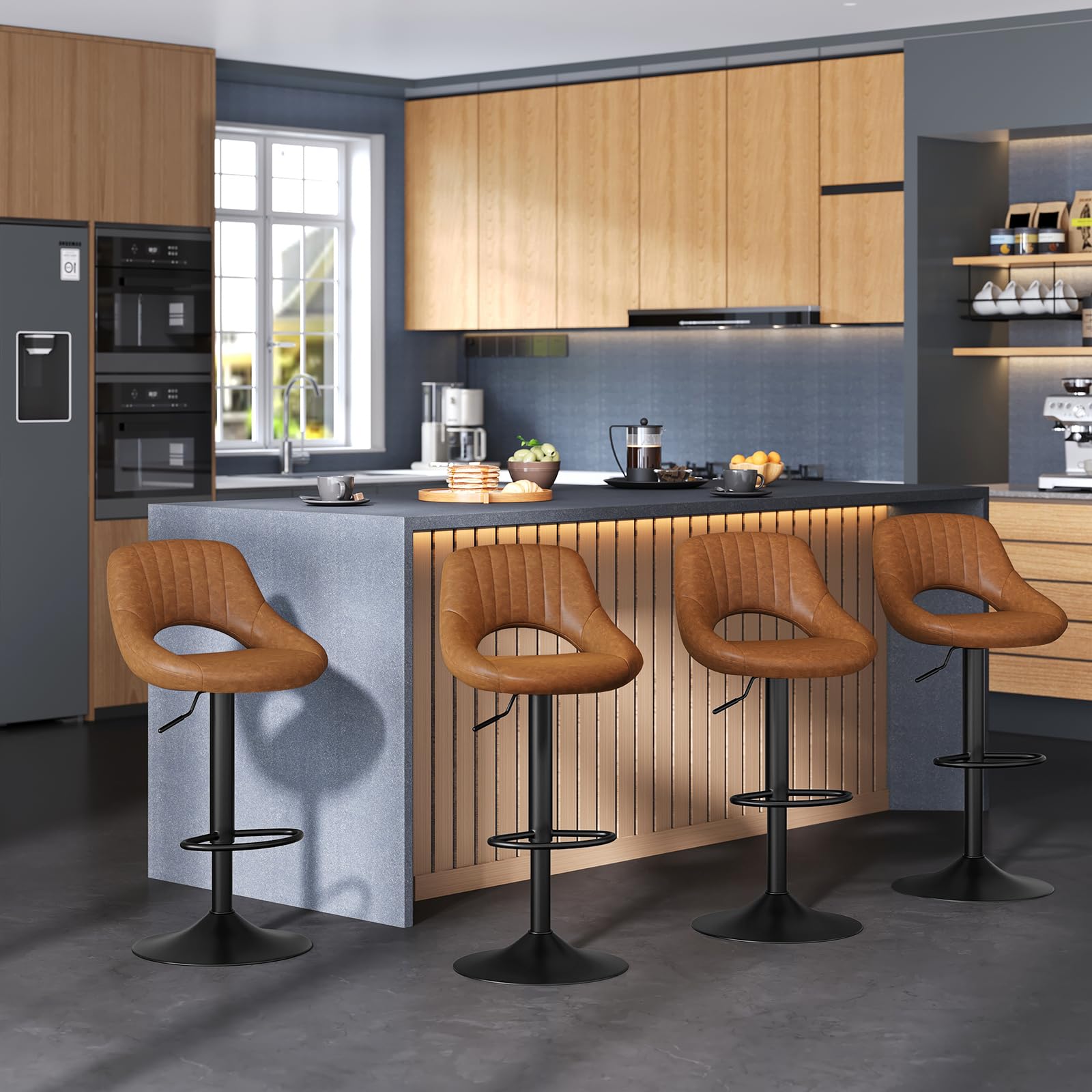 eugad-hocker-st-hle-barhocker-braun-2er-set-0667by-2-leder image 2