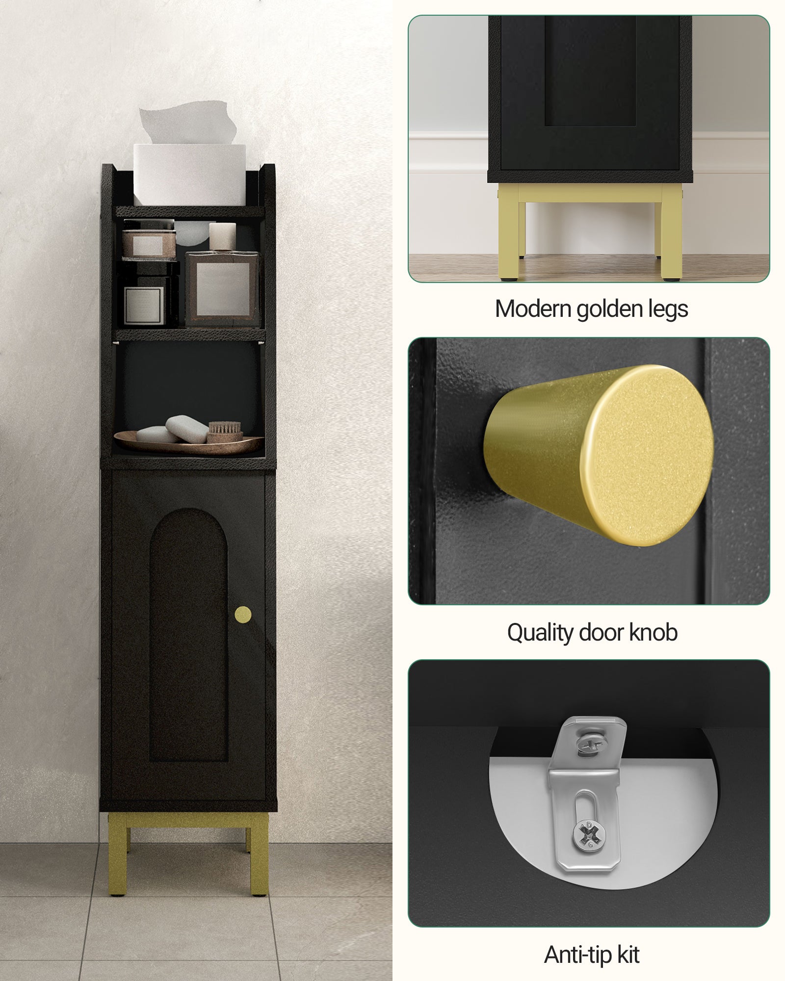 hzuaneri-badschrank-schmal-wei-20x20x83-cm-verstellbar image 5
