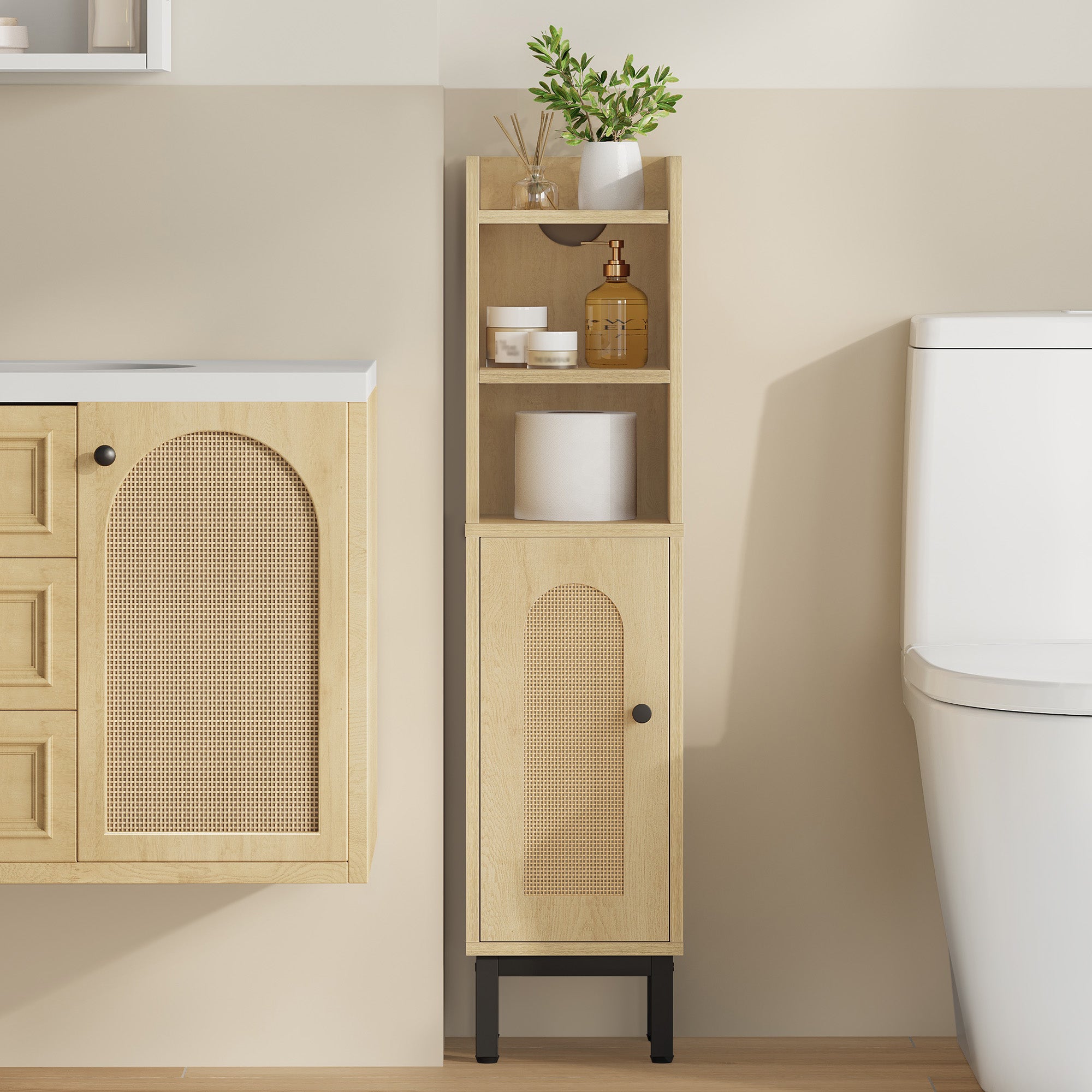 hzuaneri-bathroom-badschrank-helle-eiche-20x20x83-cm image 3