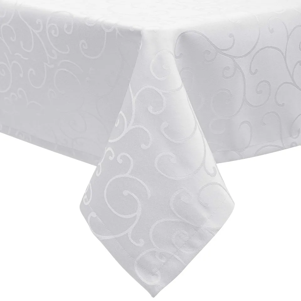 eugad-tischdecke-damast-wei-130x160-abwaschbar image 1