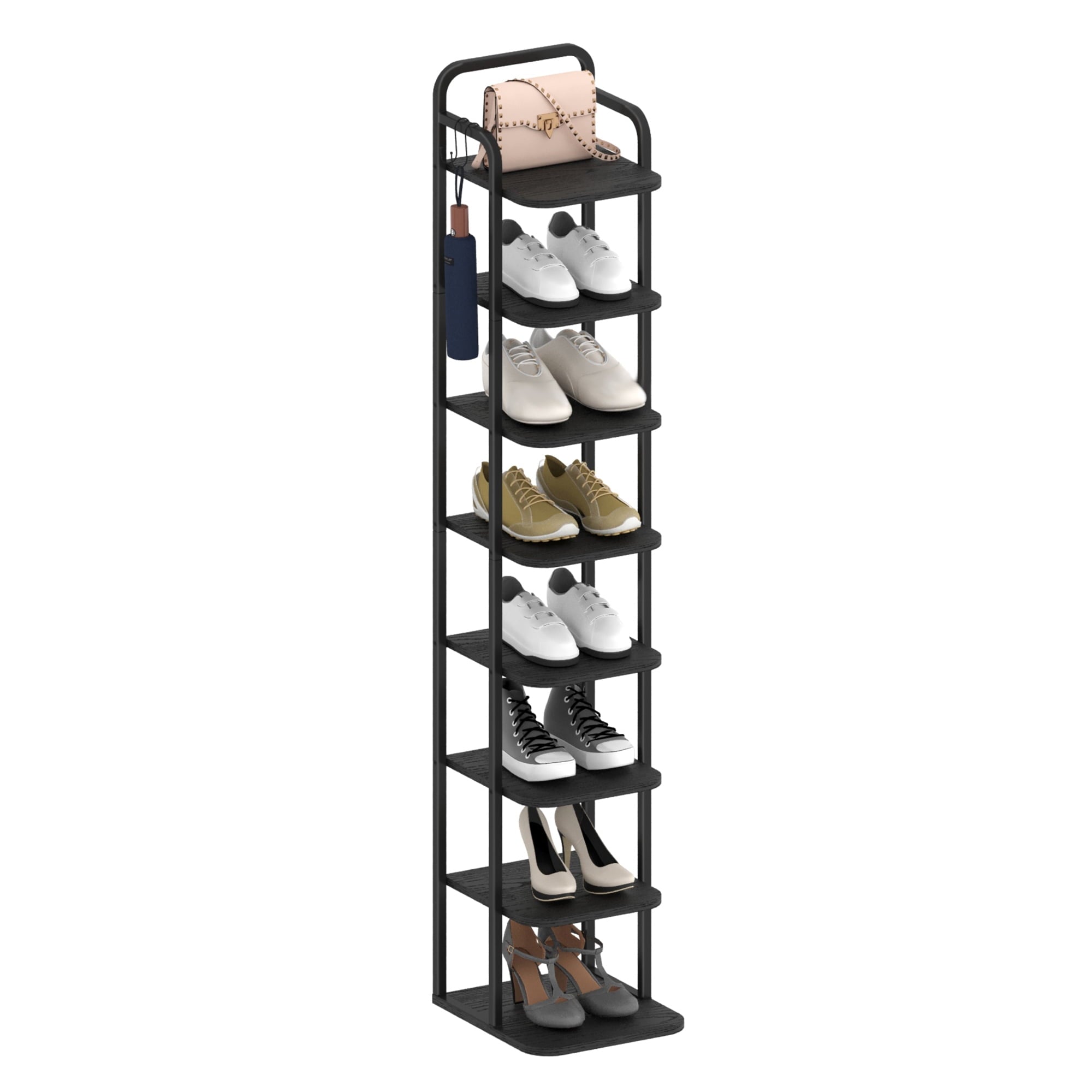 hzuaneri-living-room-schuhregal-sr04304b-schwarz-8-st-ckig-schmal image 3