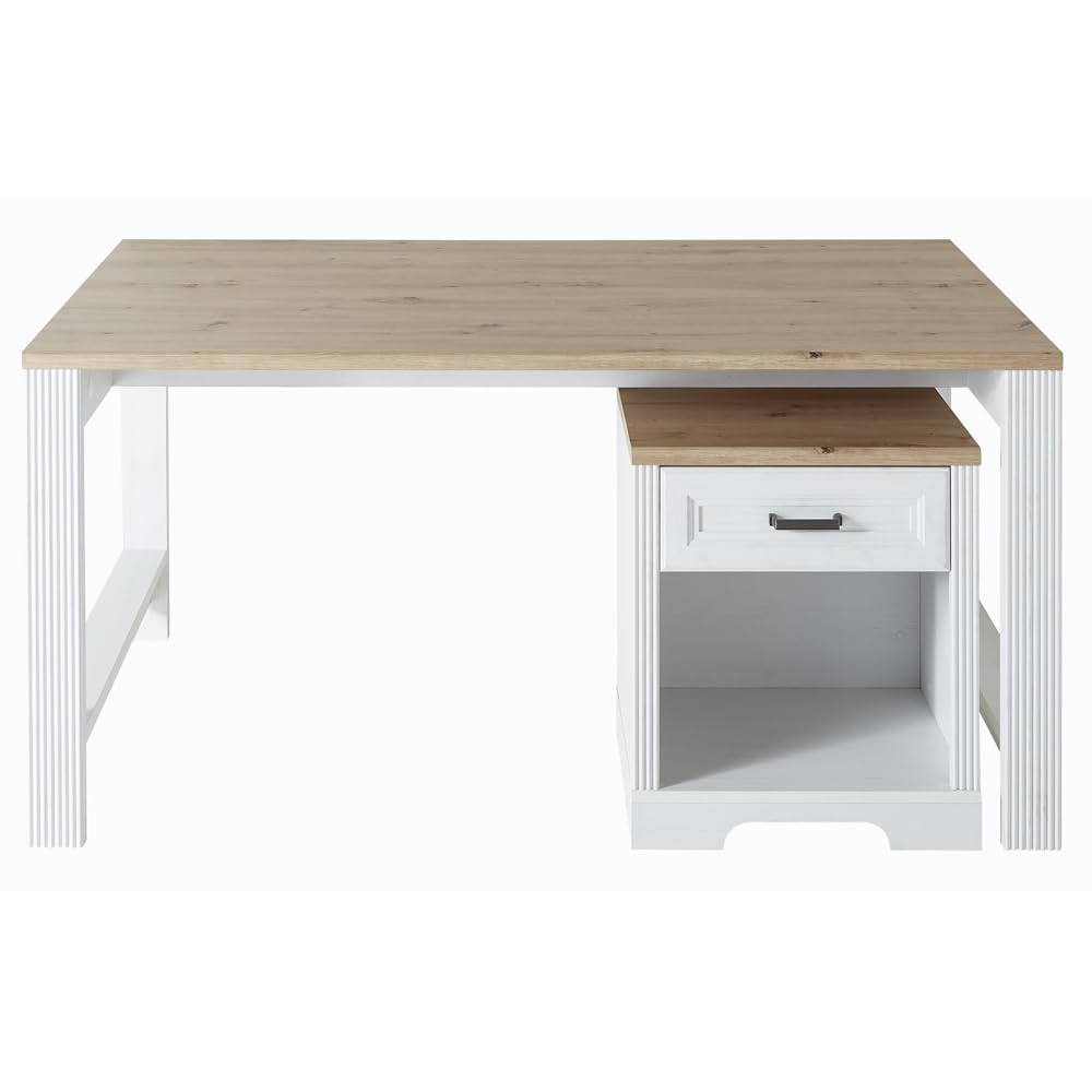 lomadox-b-ro-schreibtisch-set-160-pinie-hell-mit-rollcontainer image 3