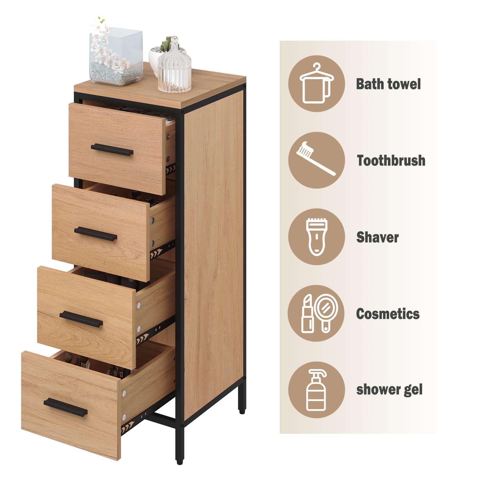 eugad-aufbewahrung-badezimmerschrank-4-schubladen-30x30x82-cm image 6