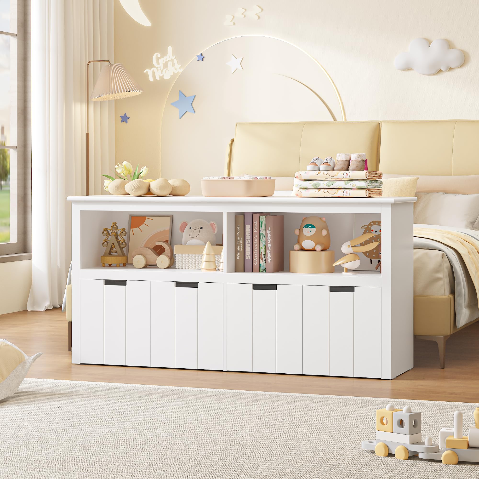forehill-kinderregal-wei-120-cm-mit-4-schubladen image 2
